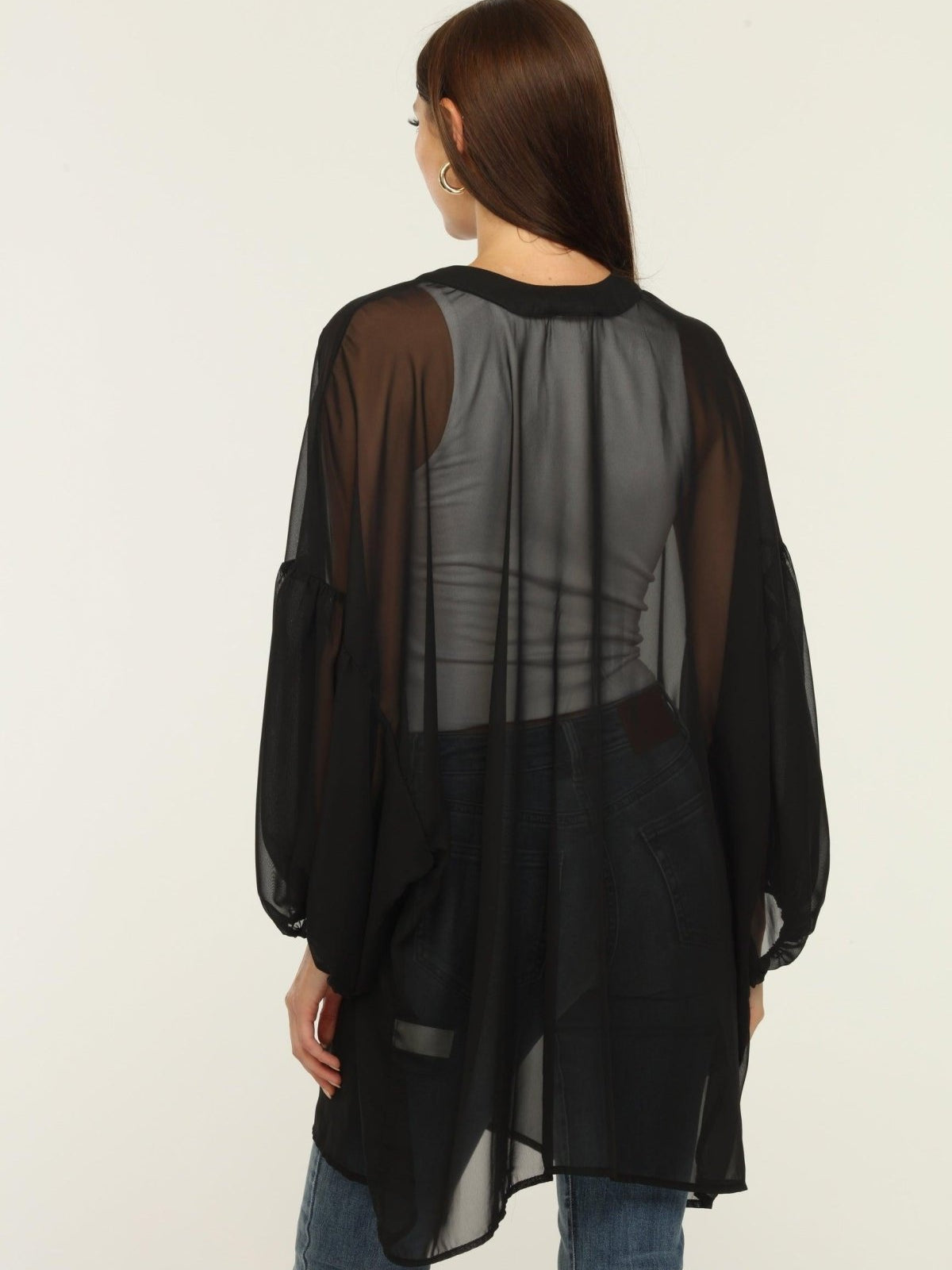 Black Chiffon Kimono-BEST SELLER