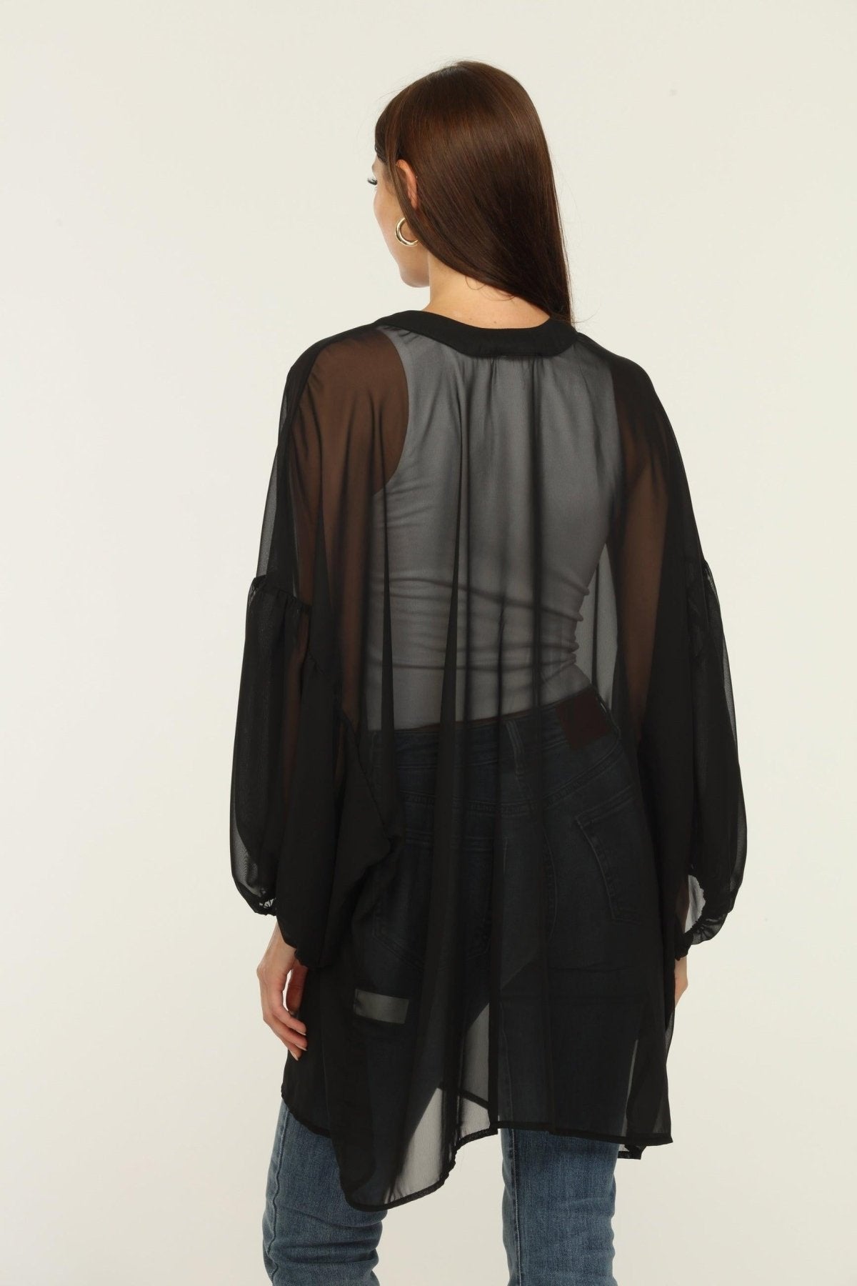 Black Chiffon Kimono-BEST SELLER