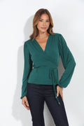 Hunter Stretch Wrap Long Sleeve Top