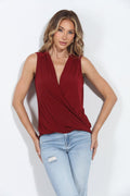 Burgundy ITY Surplice Top - BEST SELLER