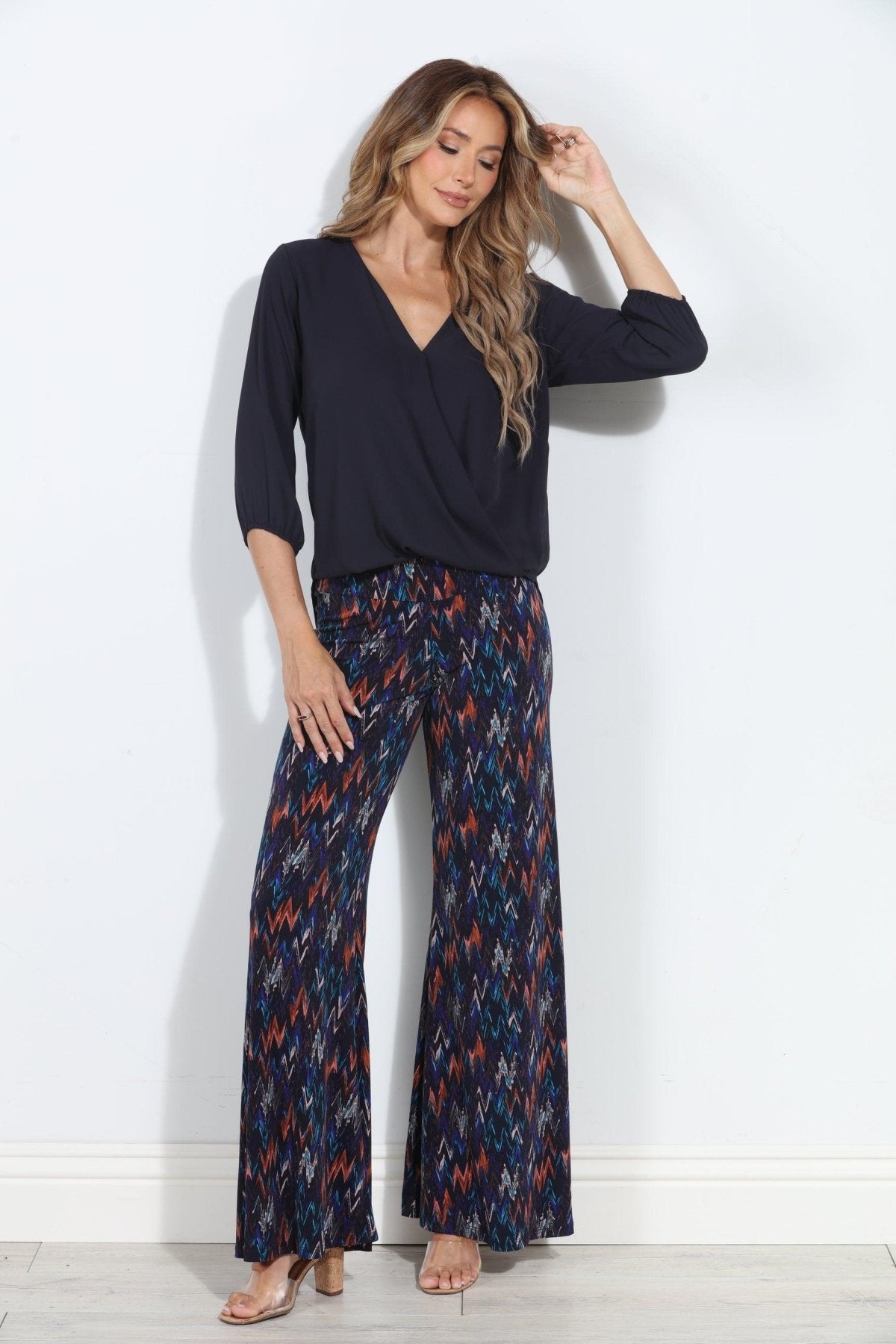 Anjela Stretch Wide Leg Pants-FINAL SALE