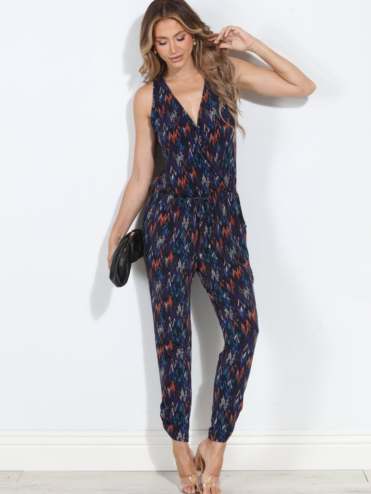 Anjela Shirred Ankle Stretch Jumpsuit-BEST SELLER