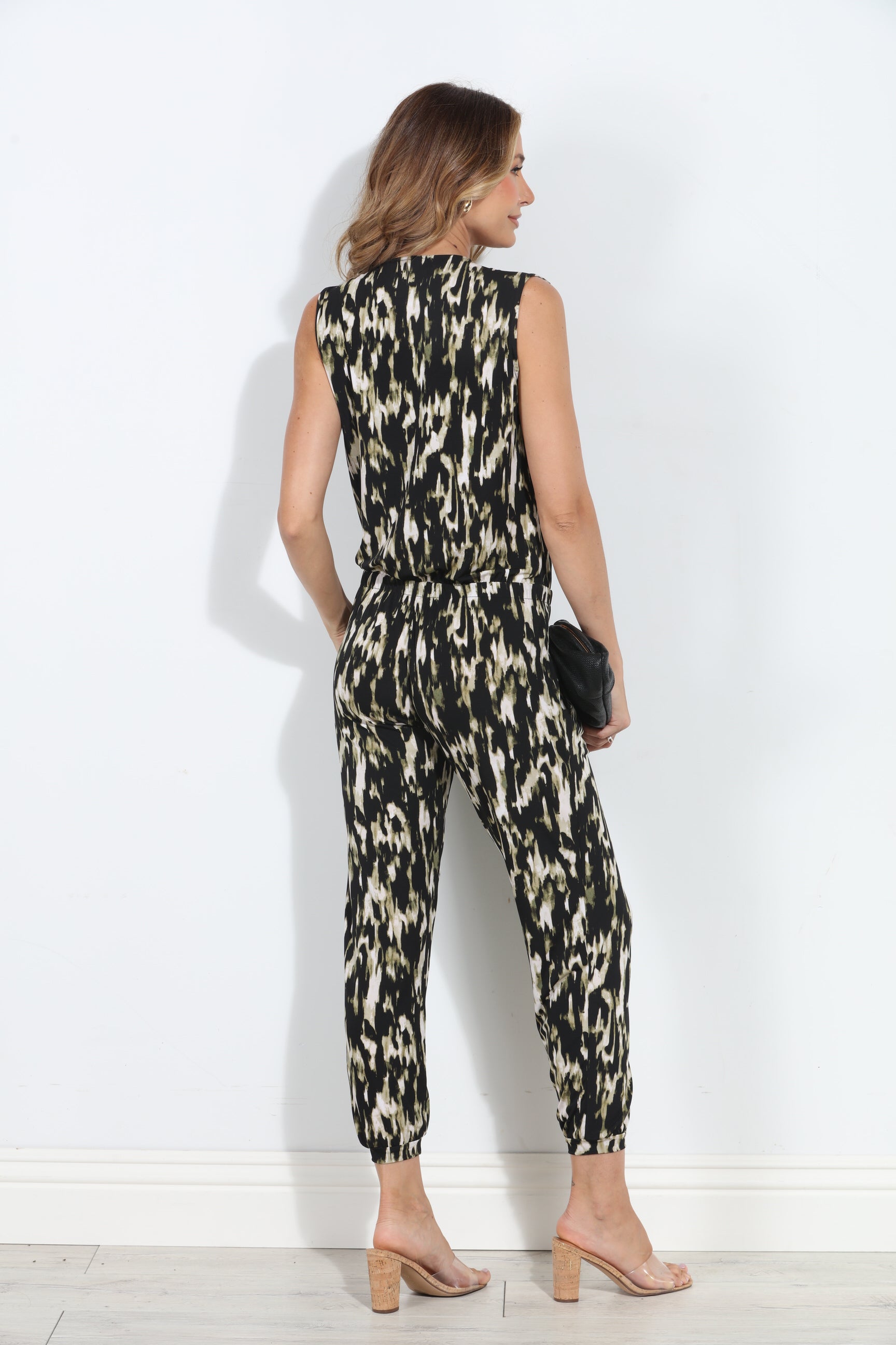 James Shirred Ankle Stretch Jumpsuit-BEST SELLER