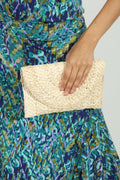 Light Natural Raffia Clutch