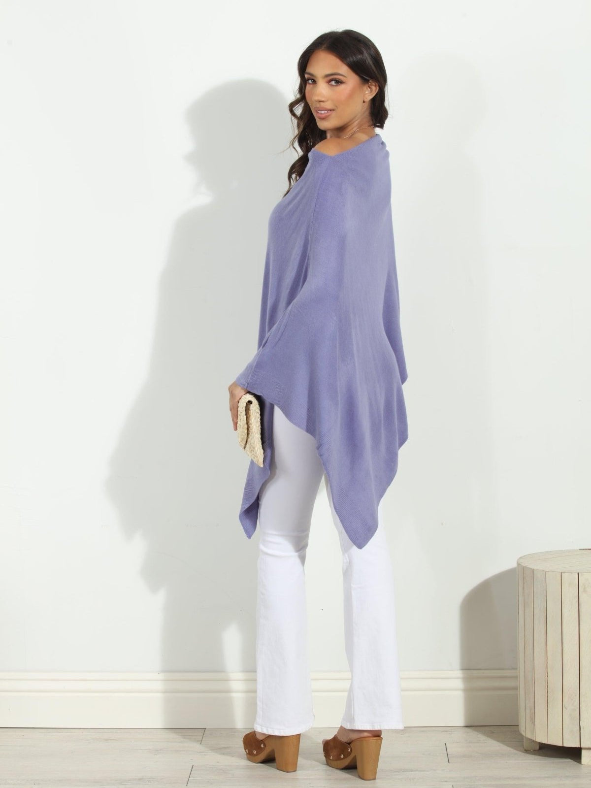 Periwinkle Throw-On Poncho-BEST SELLER
