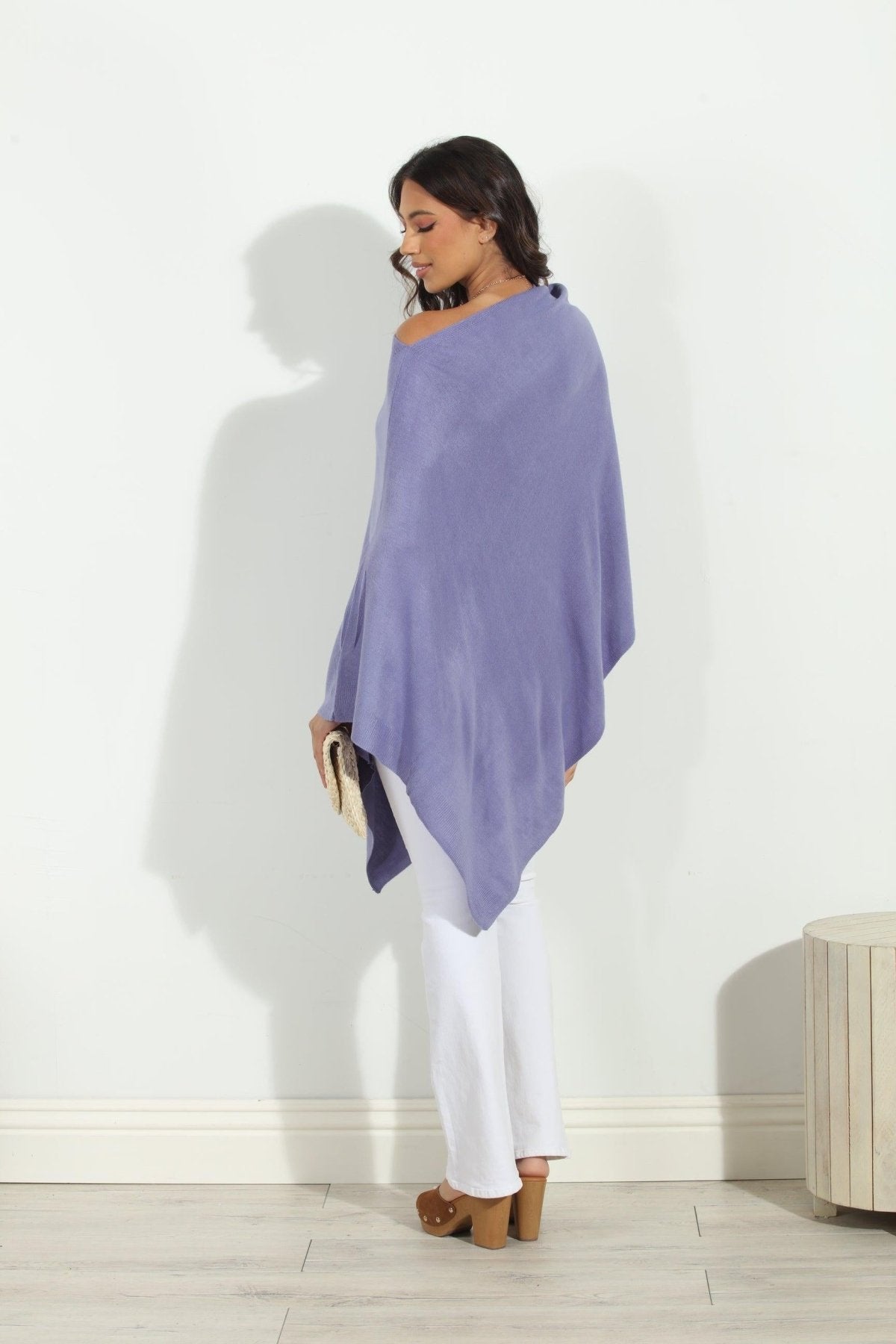 Periwinkle Throw-On Poncho-BEST SELLER