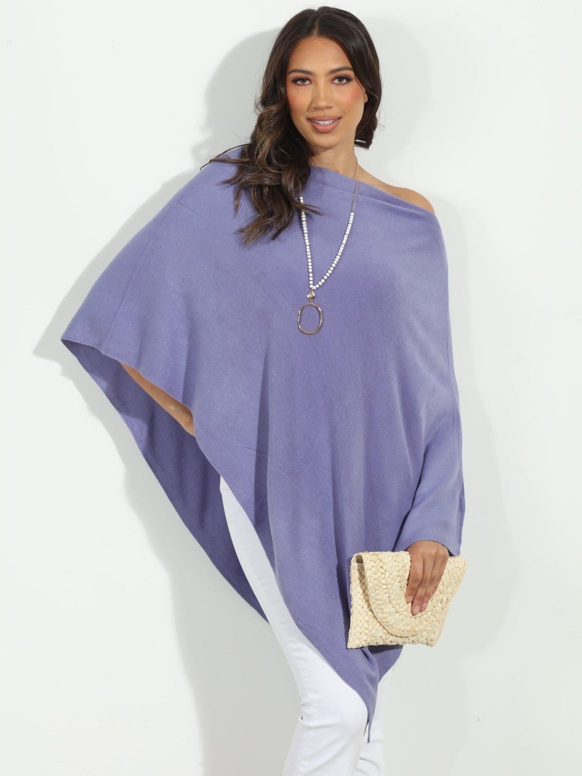 Periwinkle Throw-On Poncho-BEST SELLER