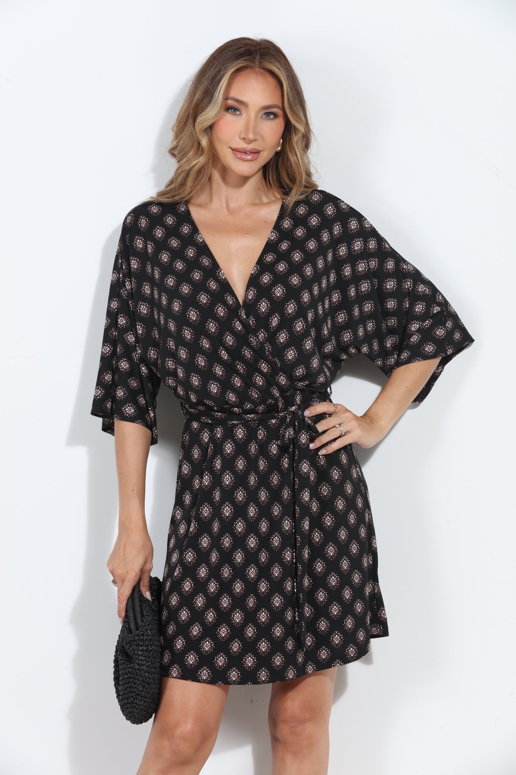 Thalia Stretch Kimono Sleeve Dress-BEST SELLER