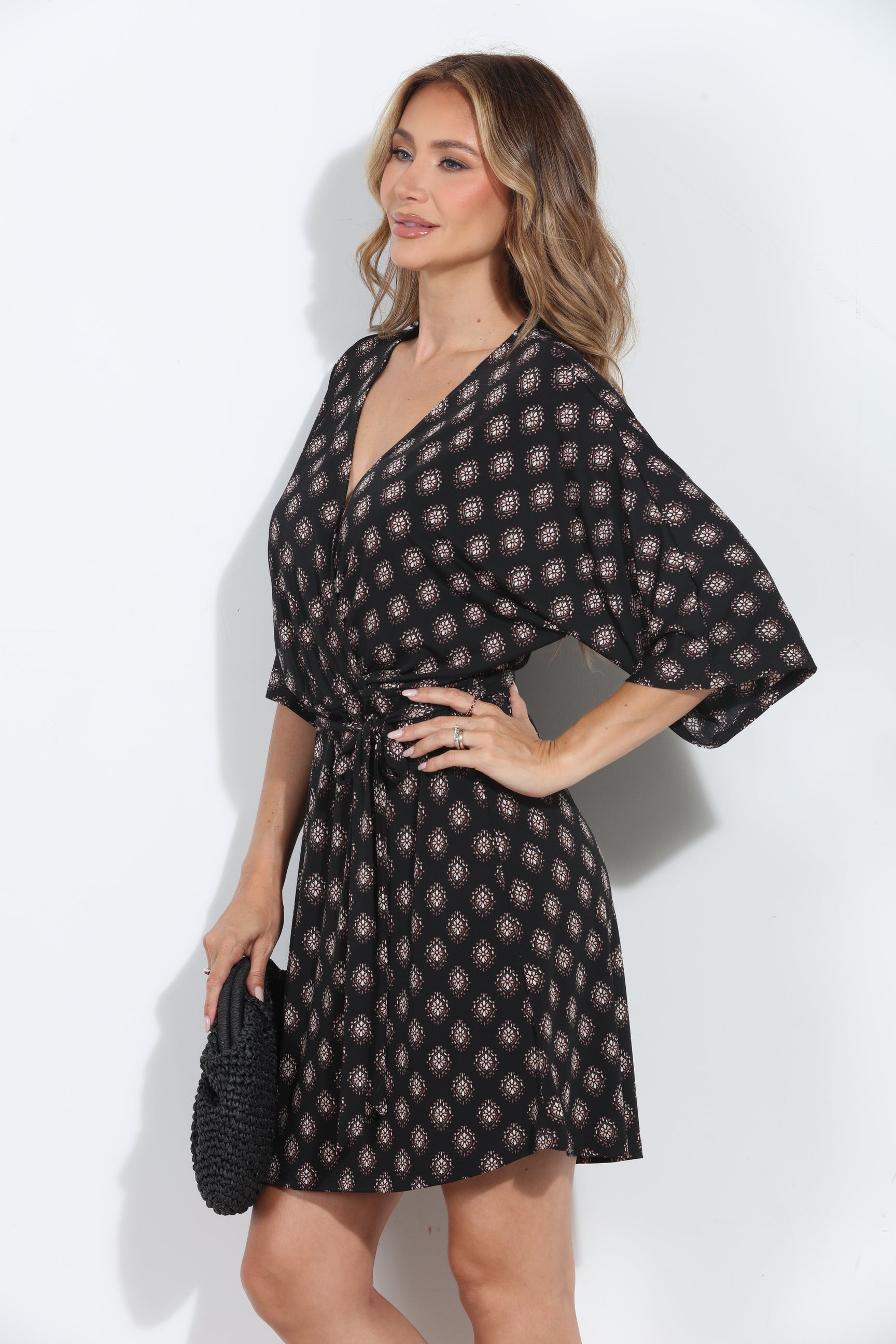 Thalia Stretch Kimono Sleeve Dress-BEST SELLER