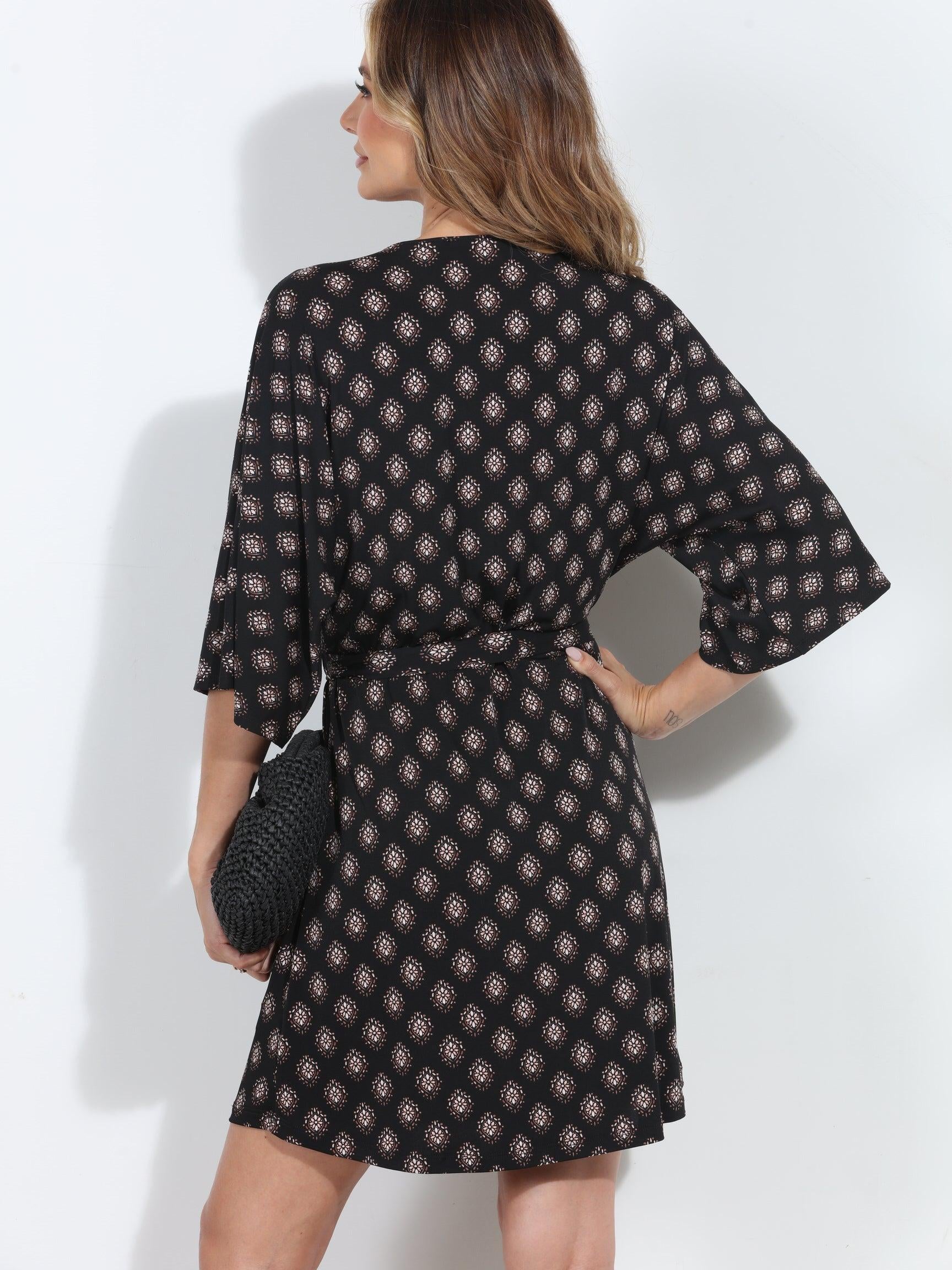 Thalia Stretch Kimono Sleeve Dress-BEST SELLER