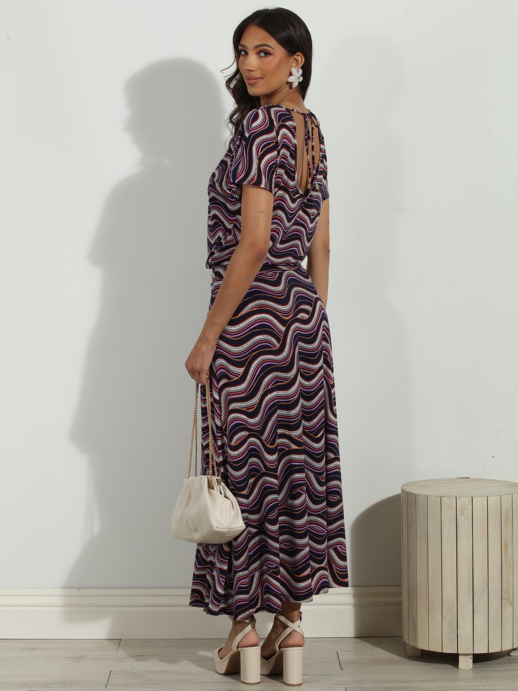 Leanna Short Sleeve Drop Waist Maxi Dress-FINAL SALE