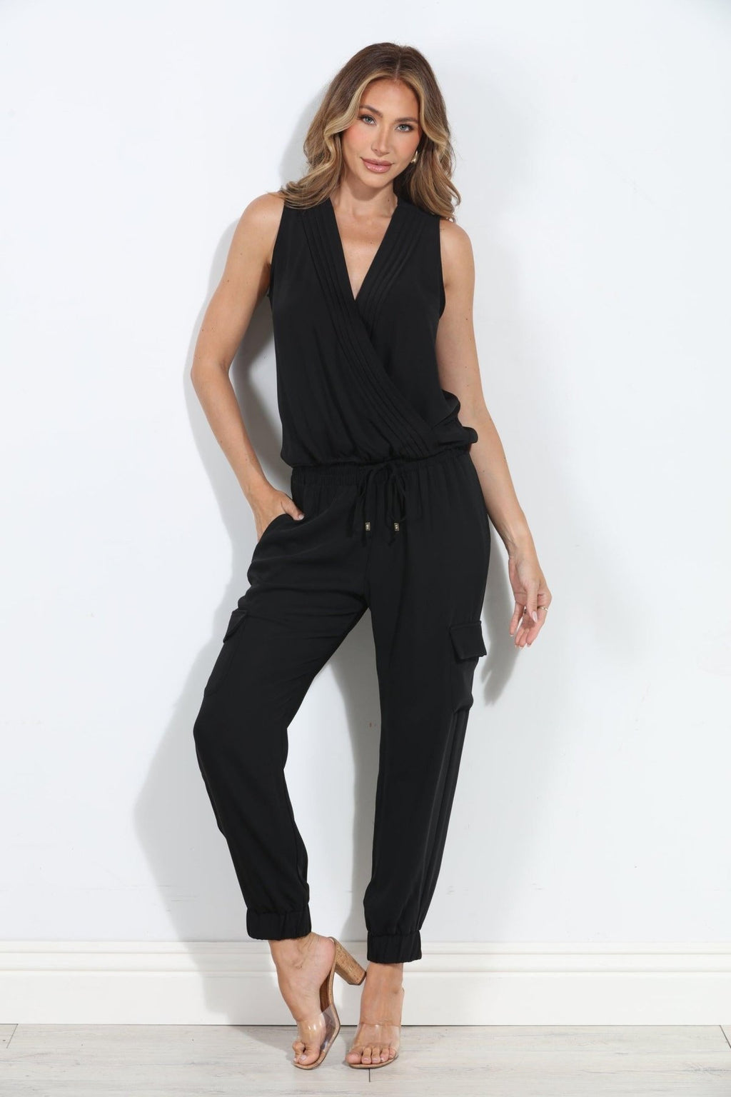 Black Pleated Politan Top