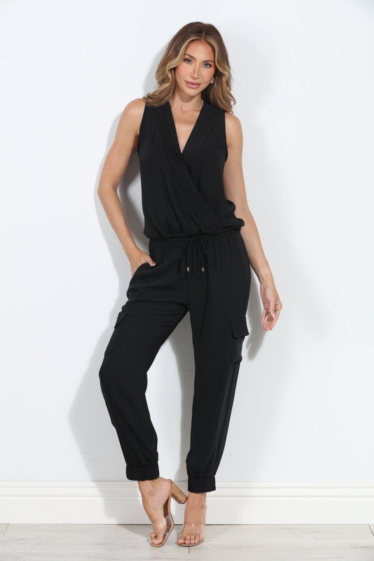 Black Pleated Politan Top