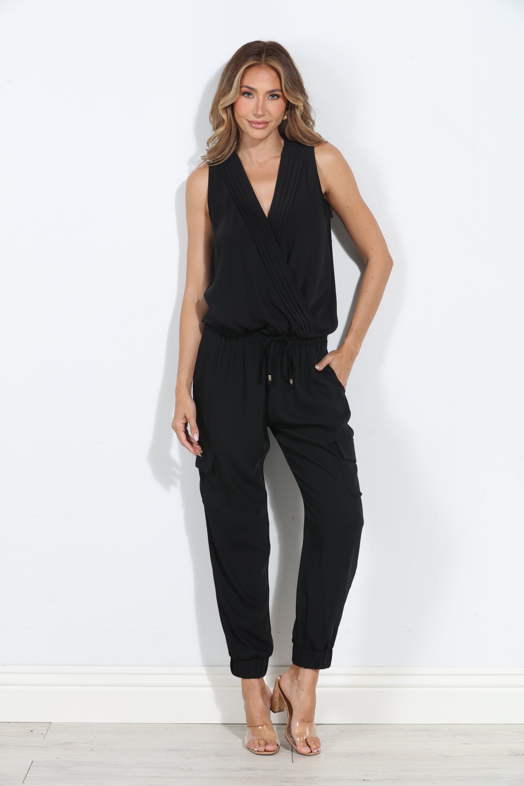 Black Pleated Politan Top