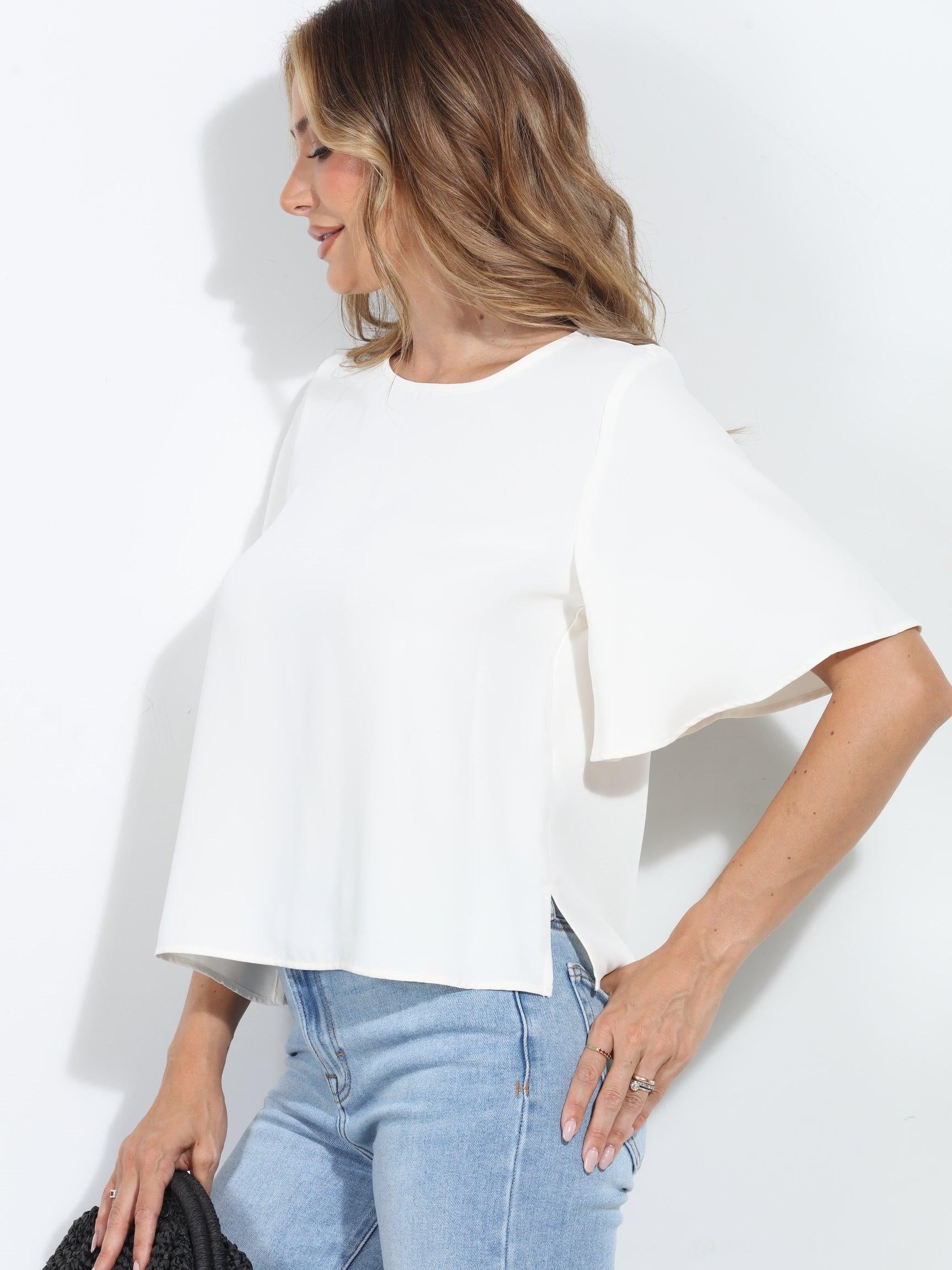 Ivory Politan Luxe Tee-FINAL SALE