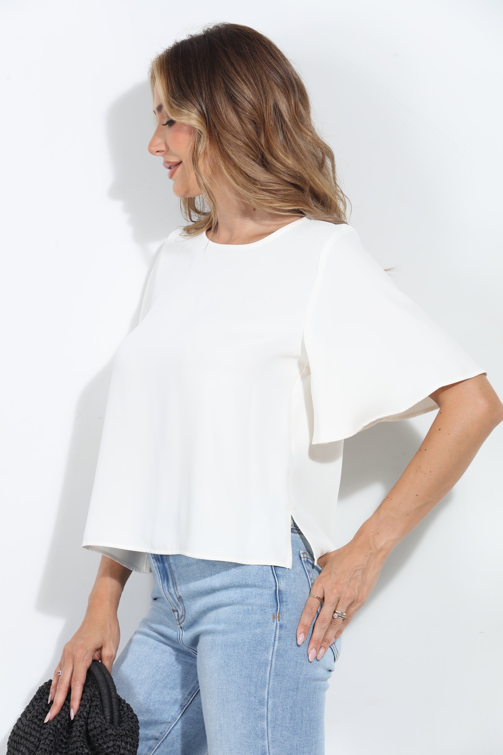 Ivory Politan Luxe Tee-FINAL SALE