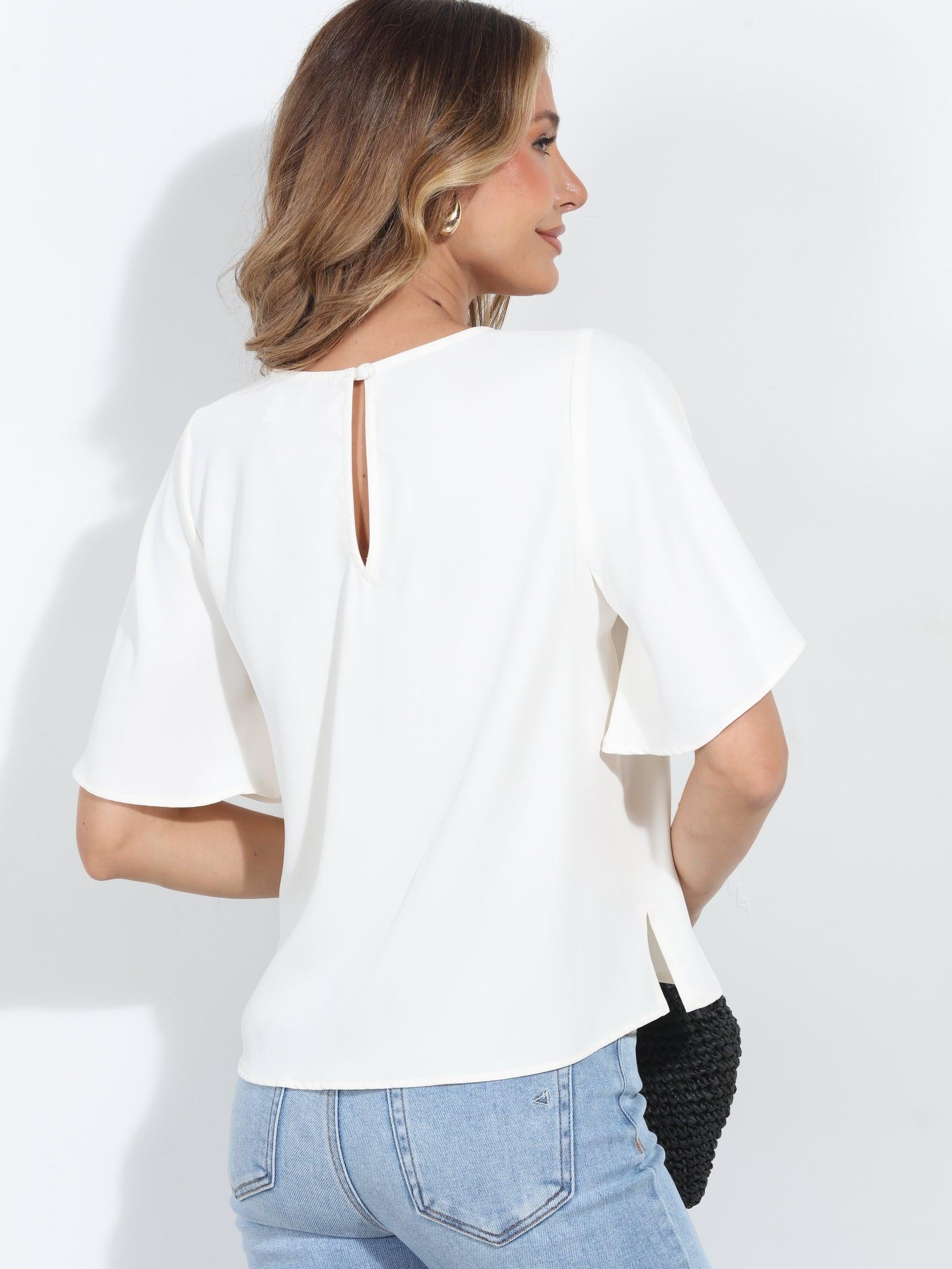 Ivory Politan Luxe Tee-FINAL SALE
