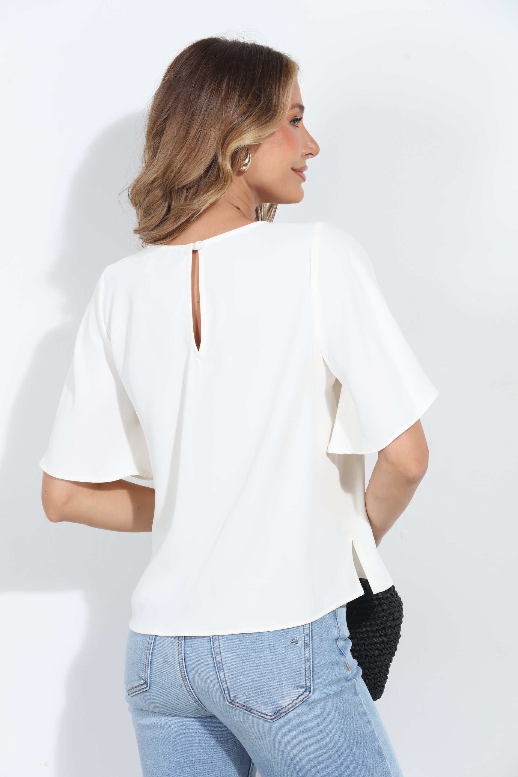 Ivory Politan Luxe Tee-FINAL SALE