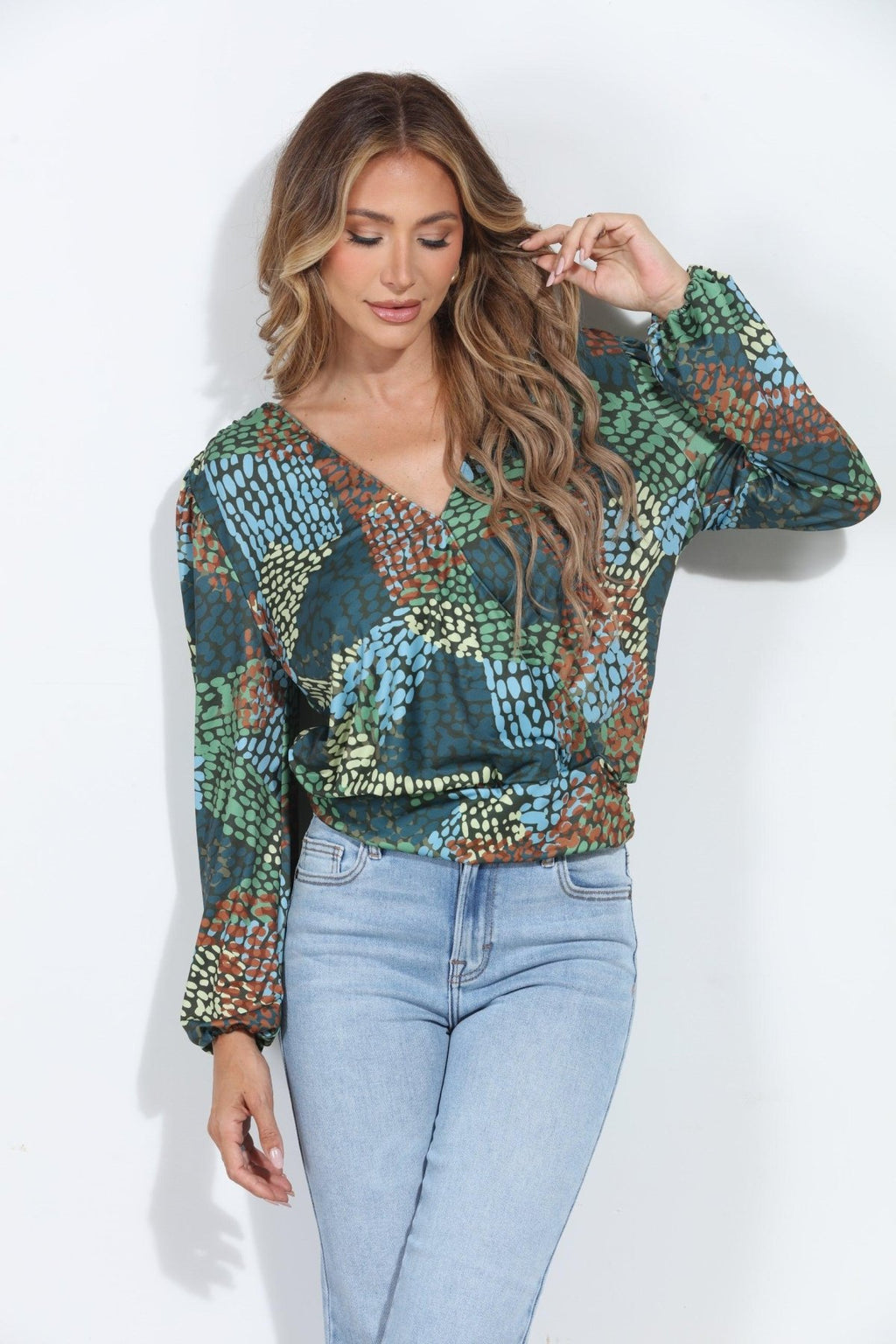 Ines Stretch Long Sleeve Top-FINAL SALE