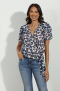 Elmore Short Sleeve Wrap Blouse-FINAL SALE
