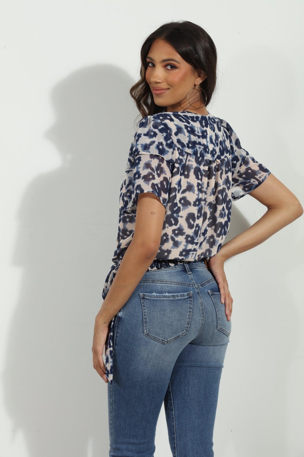 Elmore Short Sleeve Wrap Blouse-FINAL SALE