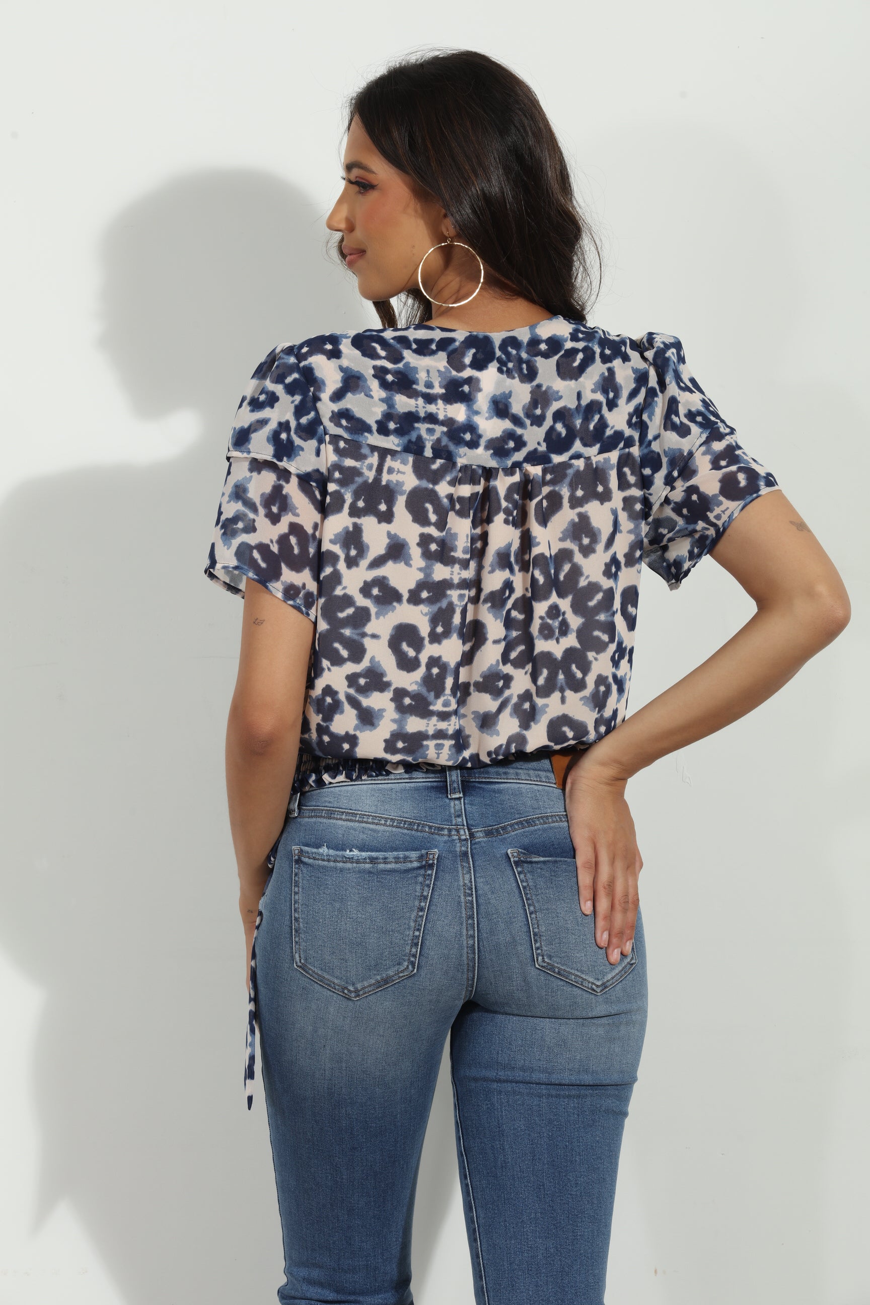 Elmore Short Sleeve Wrap Blouse-FINAL SALE