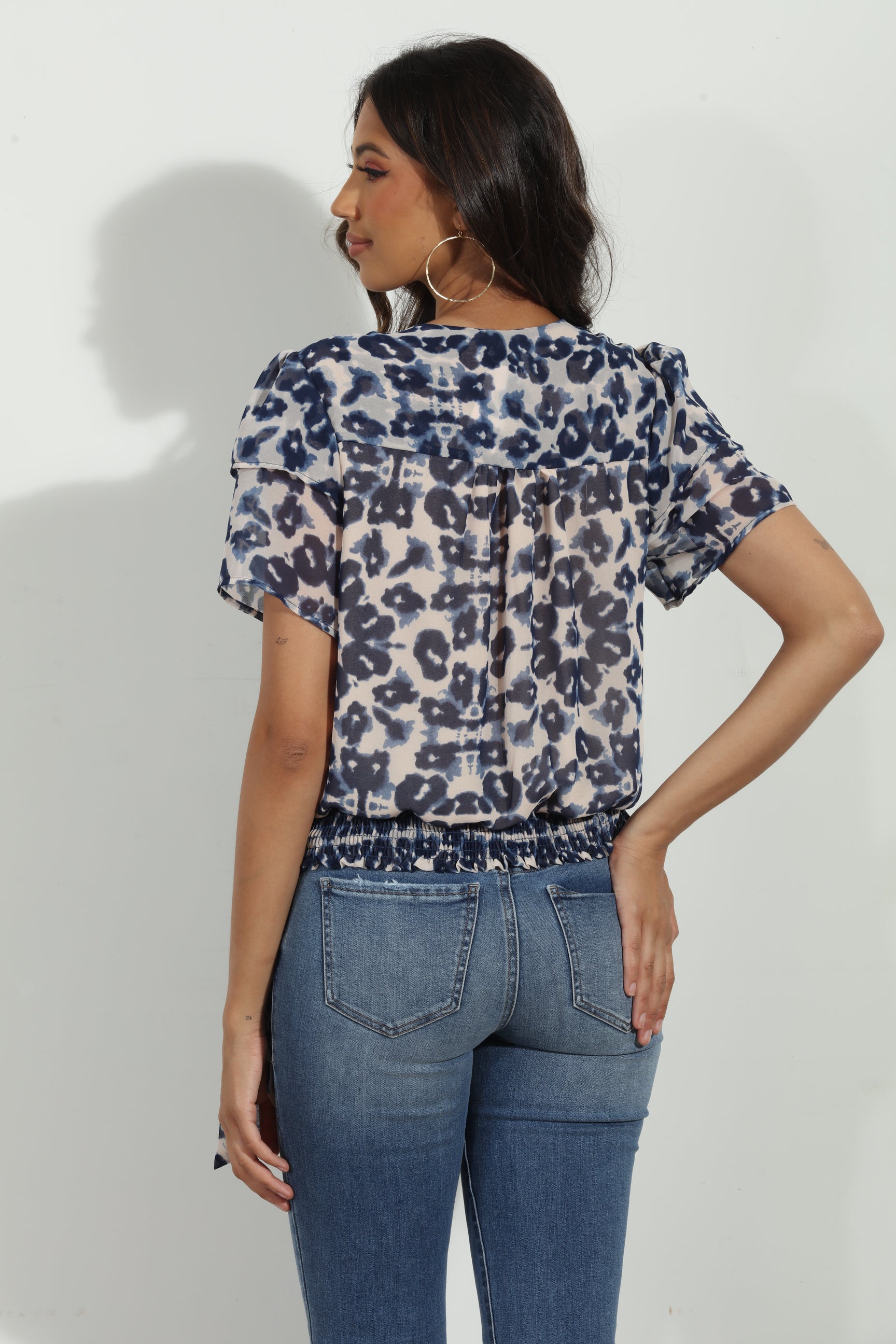 Elmore Short Sleeve Wrap Blouse-FINAL SALE