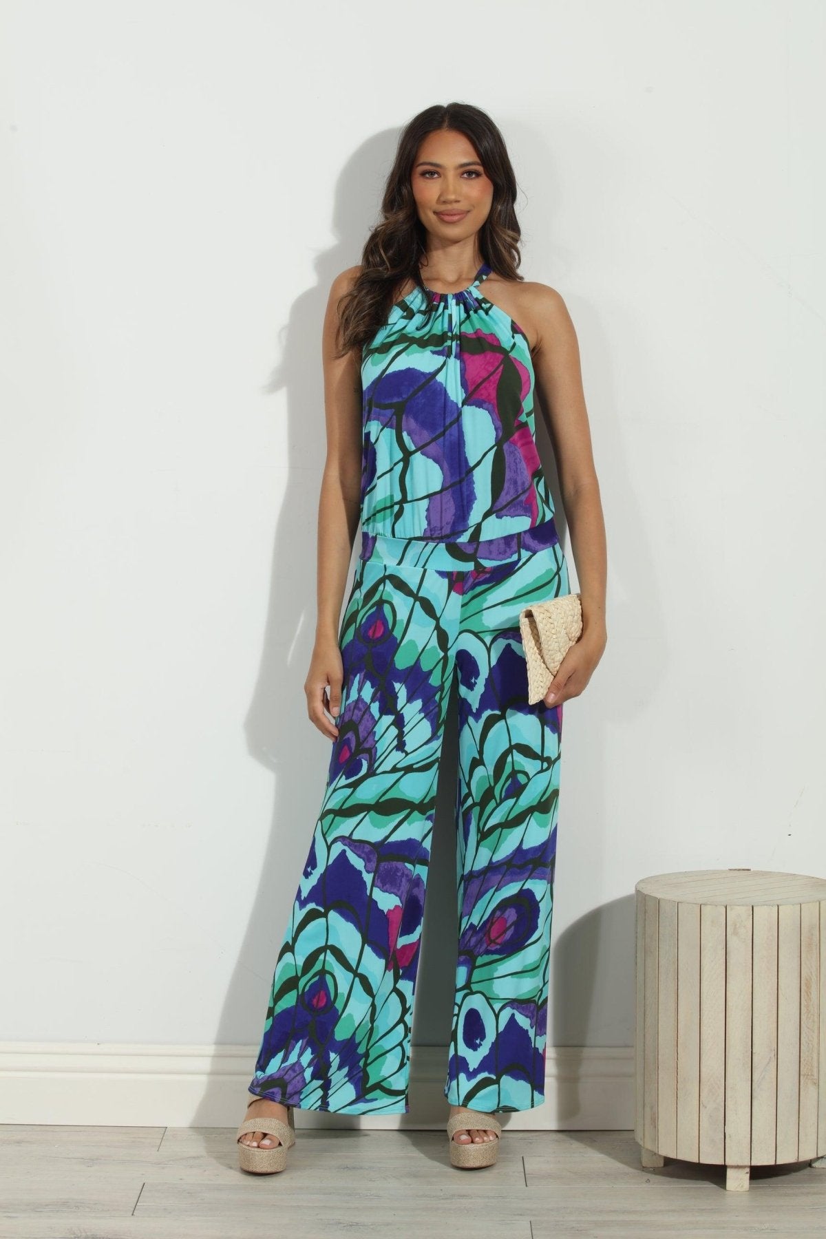 Lilah Stretch Halter Jumpsuit-FINAL SALE