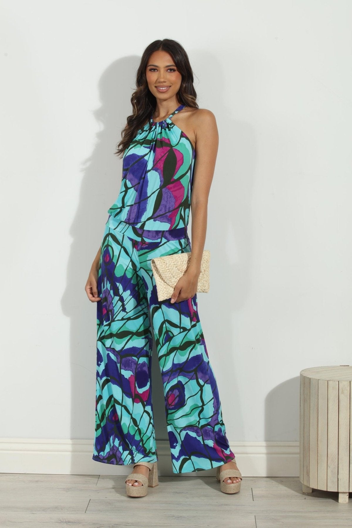Lilah Stretch Halter Jumpsuit-FINAL SALE