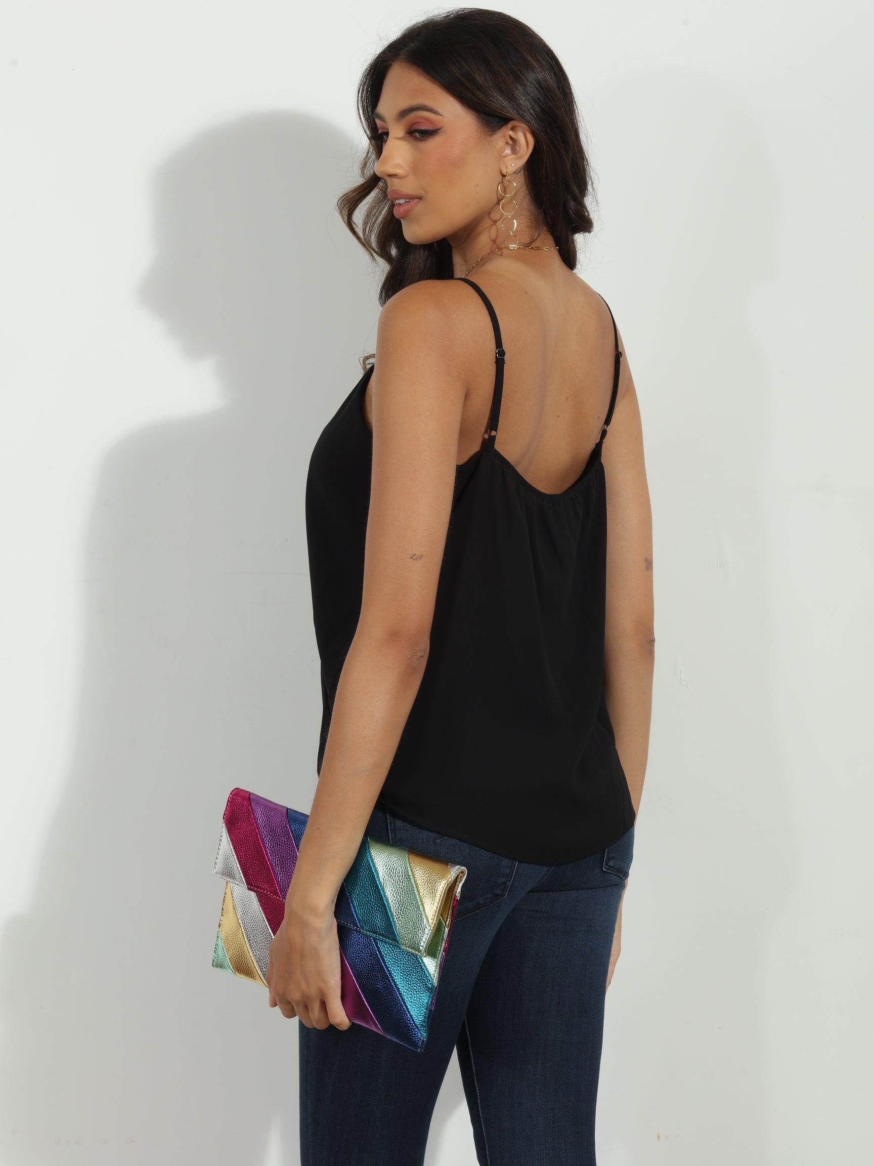 Onyx Surplice Cami-BEST SELLER