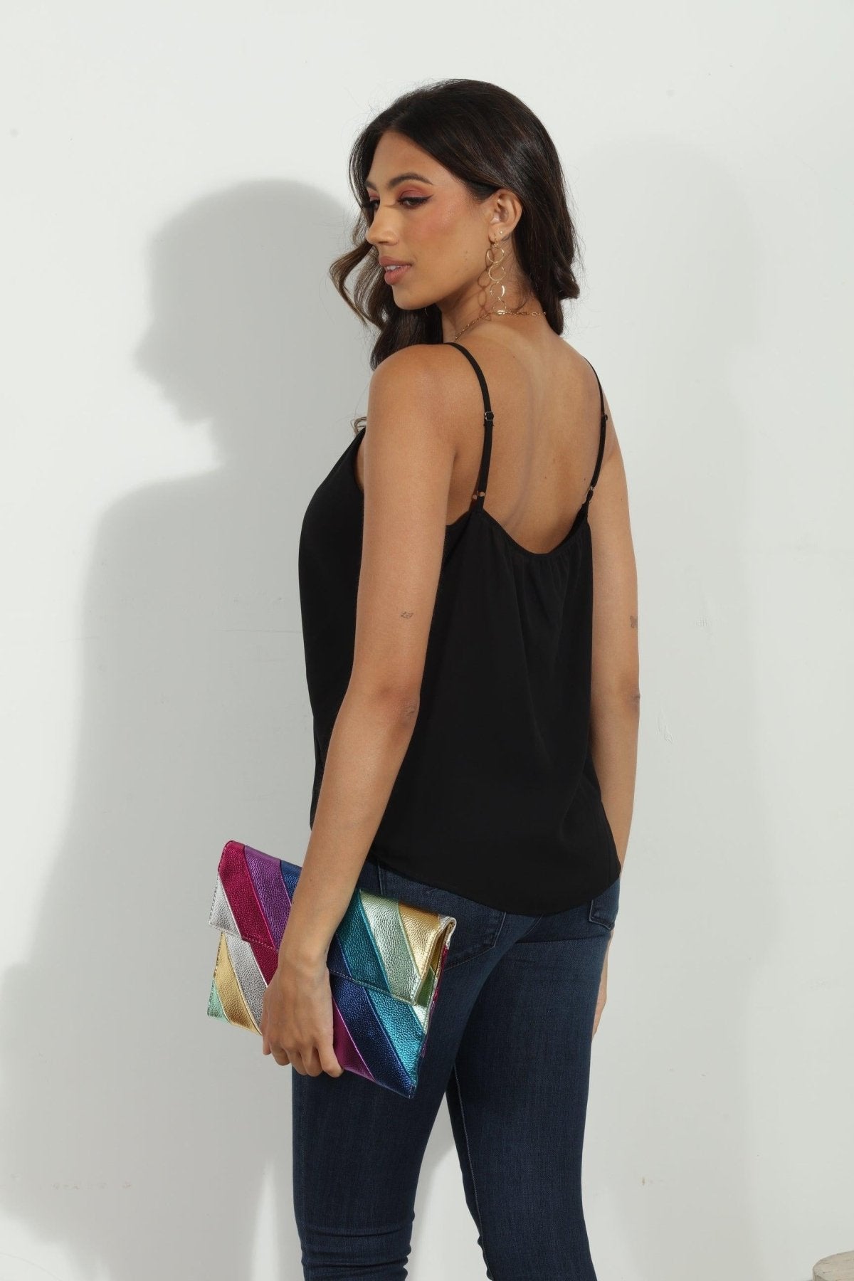 Onyx Surplice Cami-BEST SELLER