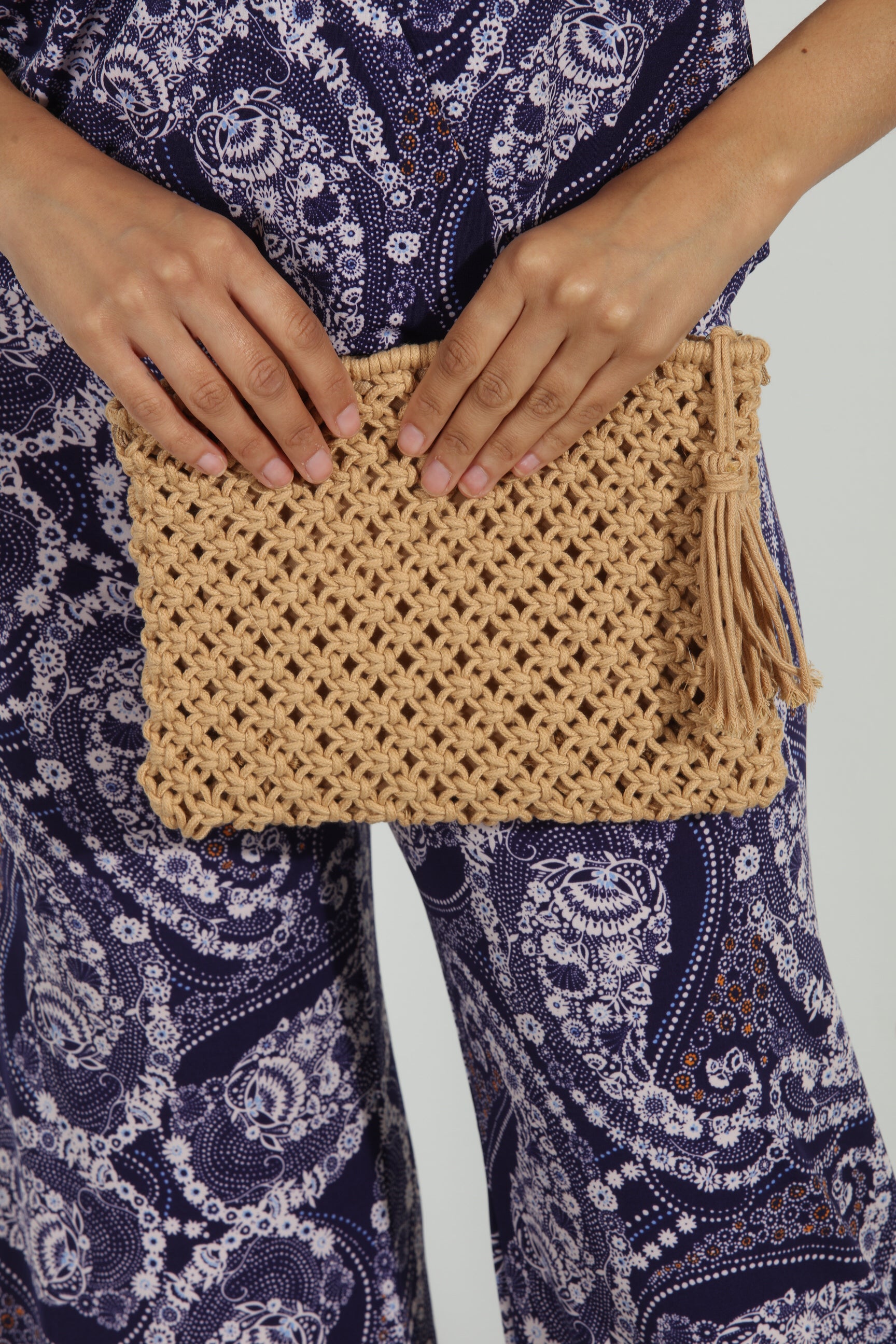 Vacay Woven Soft Clutch