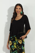 Black Jersey Bell Sleeve Top-BEST SELLER