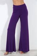 Purple Stretch Wide Leg Pants-BEST SELLER
