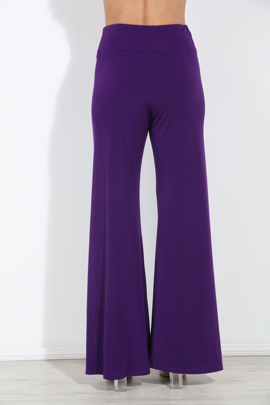 Purple Stretch Wide Leg Pants-BEST SELLER