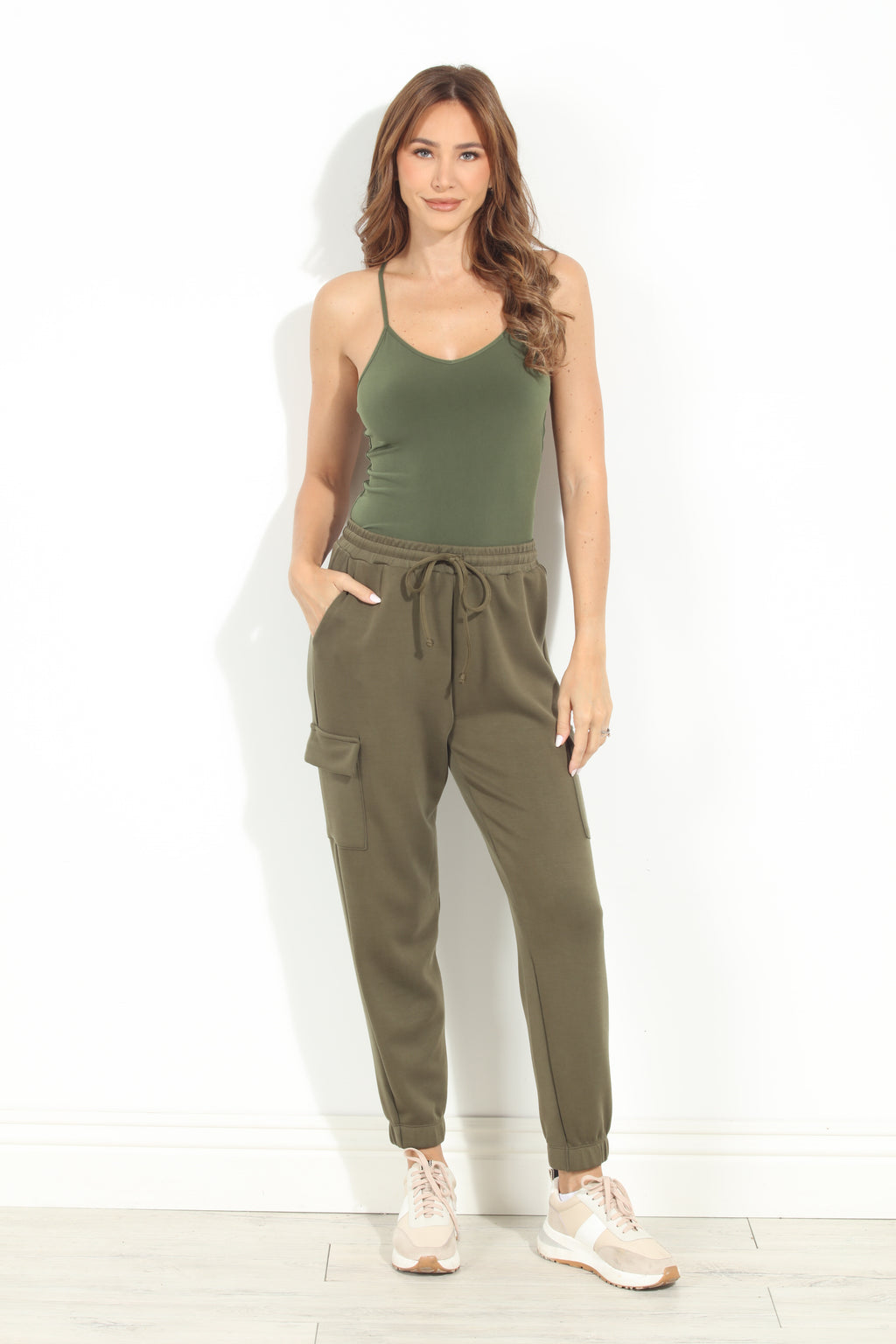 Olive ITY Stretch Lined Tank