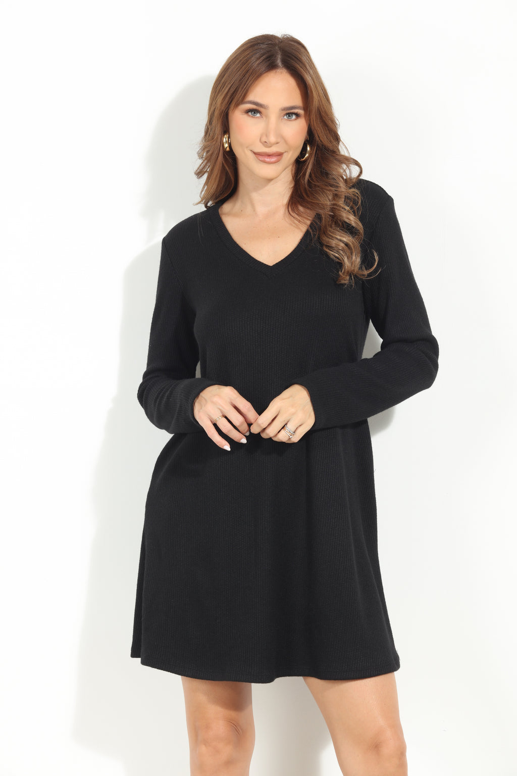 Black Cashmere Knit Dress