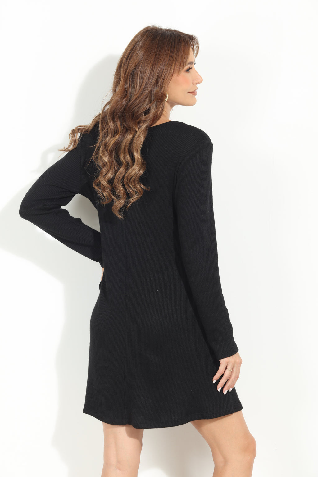Black Cashmere Knit Dress