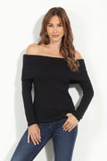 Black Cashmere OTS Knit Top