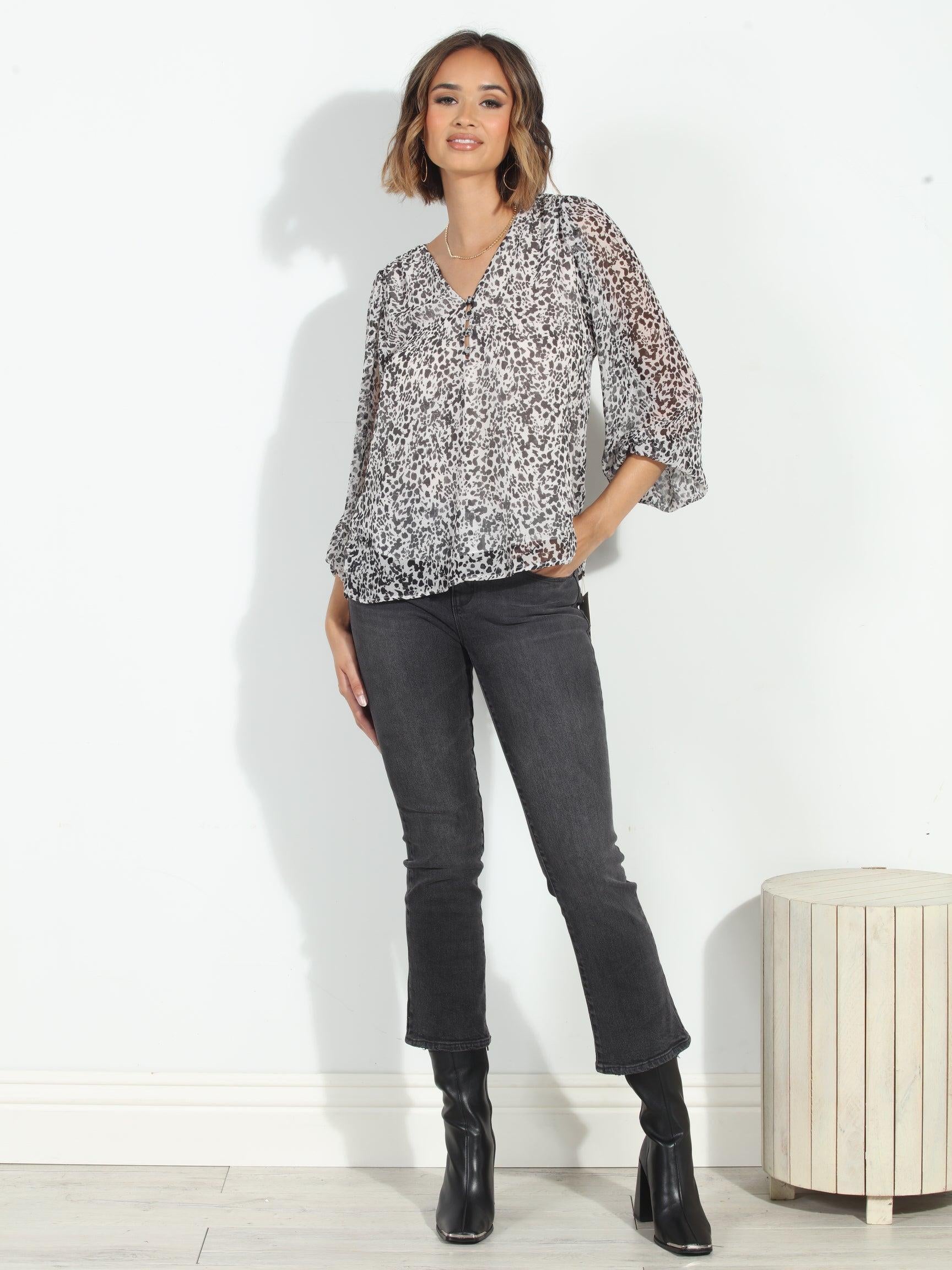 Ellyn Sweetheart Chiffon Blouse-FINAL SALE