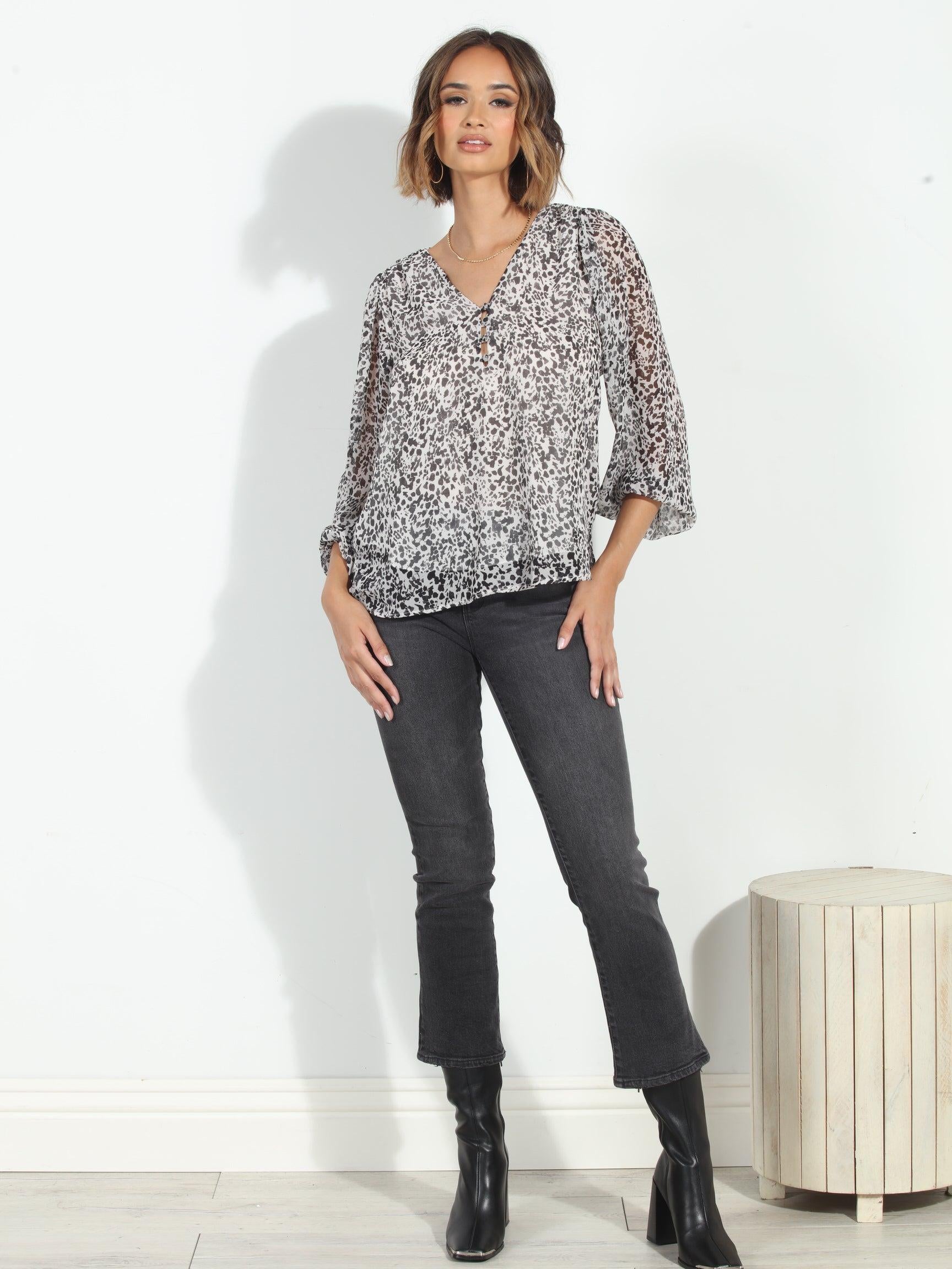 Ellyn Sweetheart Chiffon Blouse-FINAL SALE