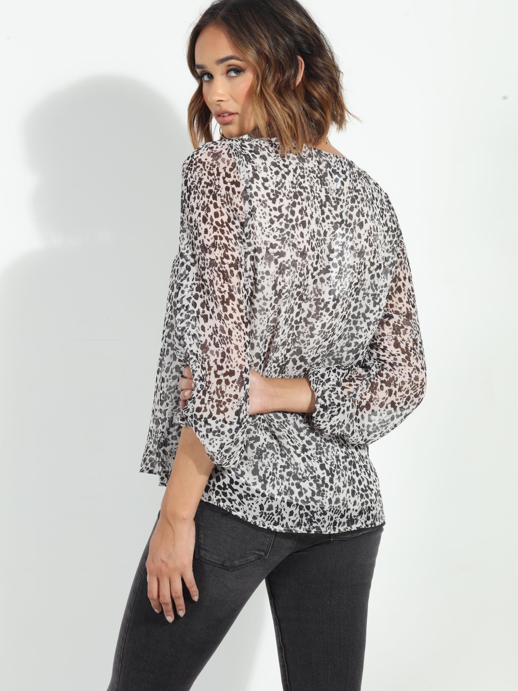 Ellyn Sweetheart Chiffon Blouse-FINAL SALE