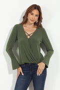 Olive ITY Surplice X Top-FINAL SALE