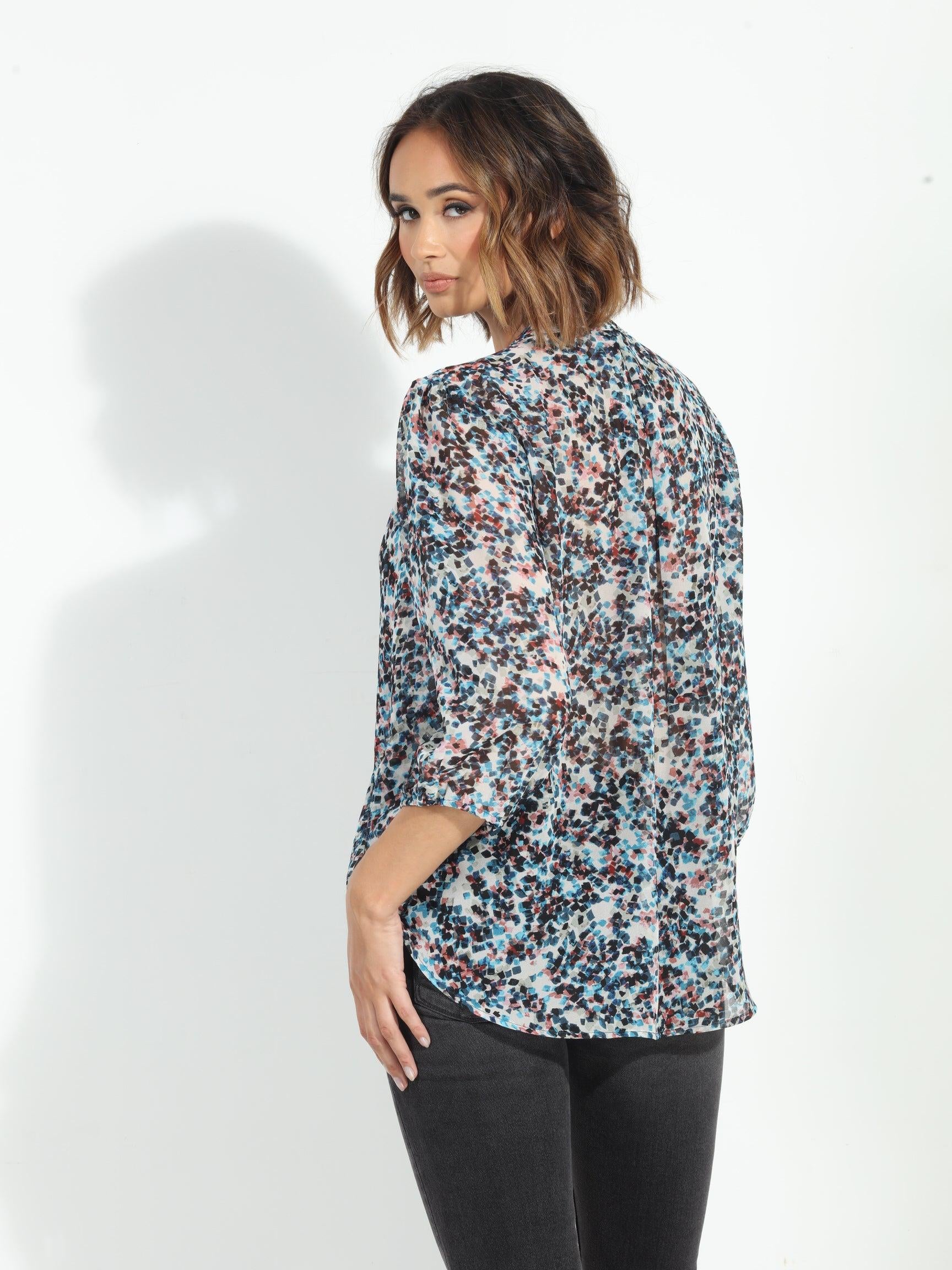 Lucila 3/4 Sleeve Surplice Blouse-FINAL SALE