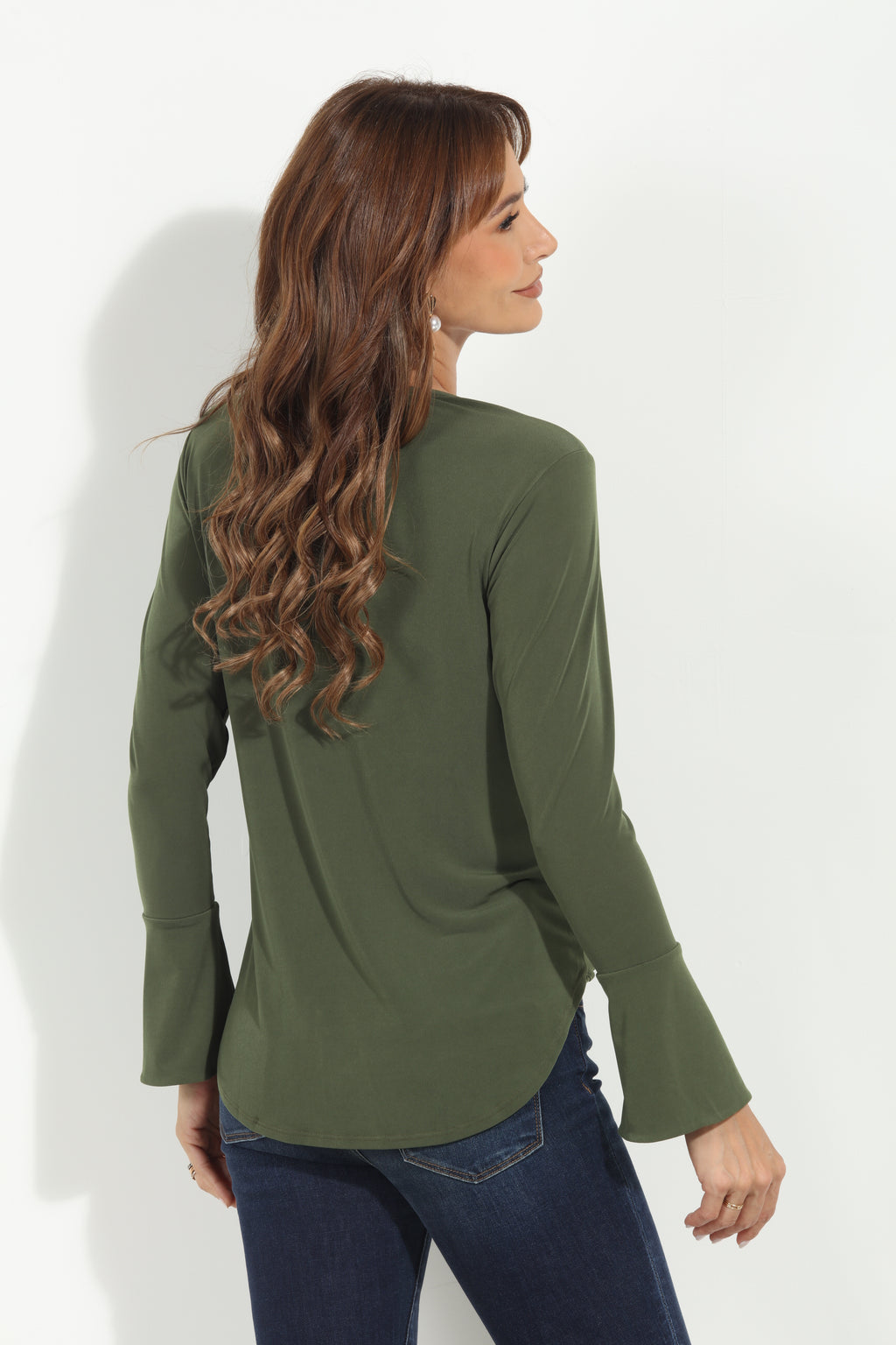 Olive ITY Surplice X Top-FINAL SALE