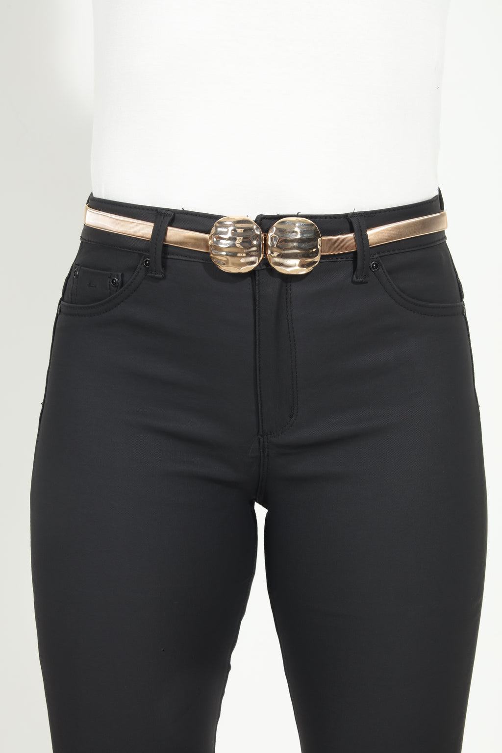 Gold Stretch Pendant Belt