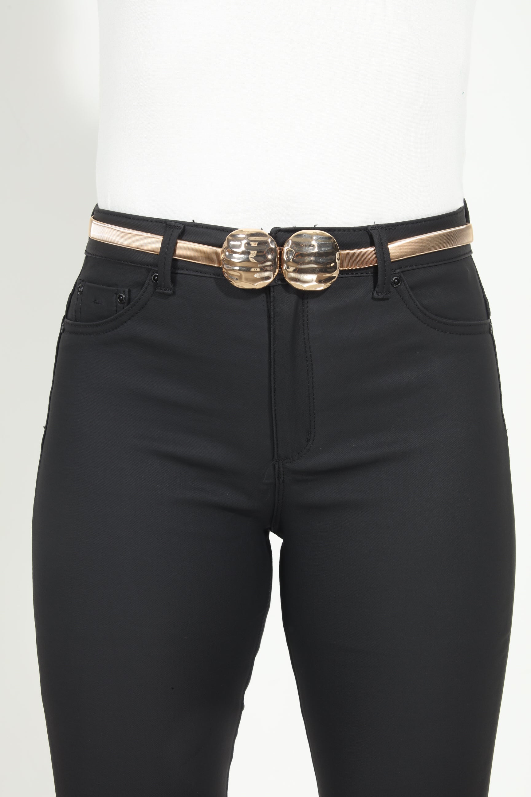 Gold Stretch Pendant Belt