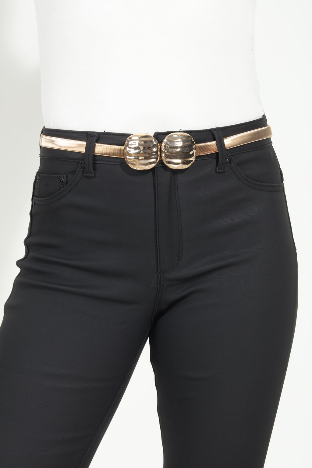 Gold Stretch Pendant Belt