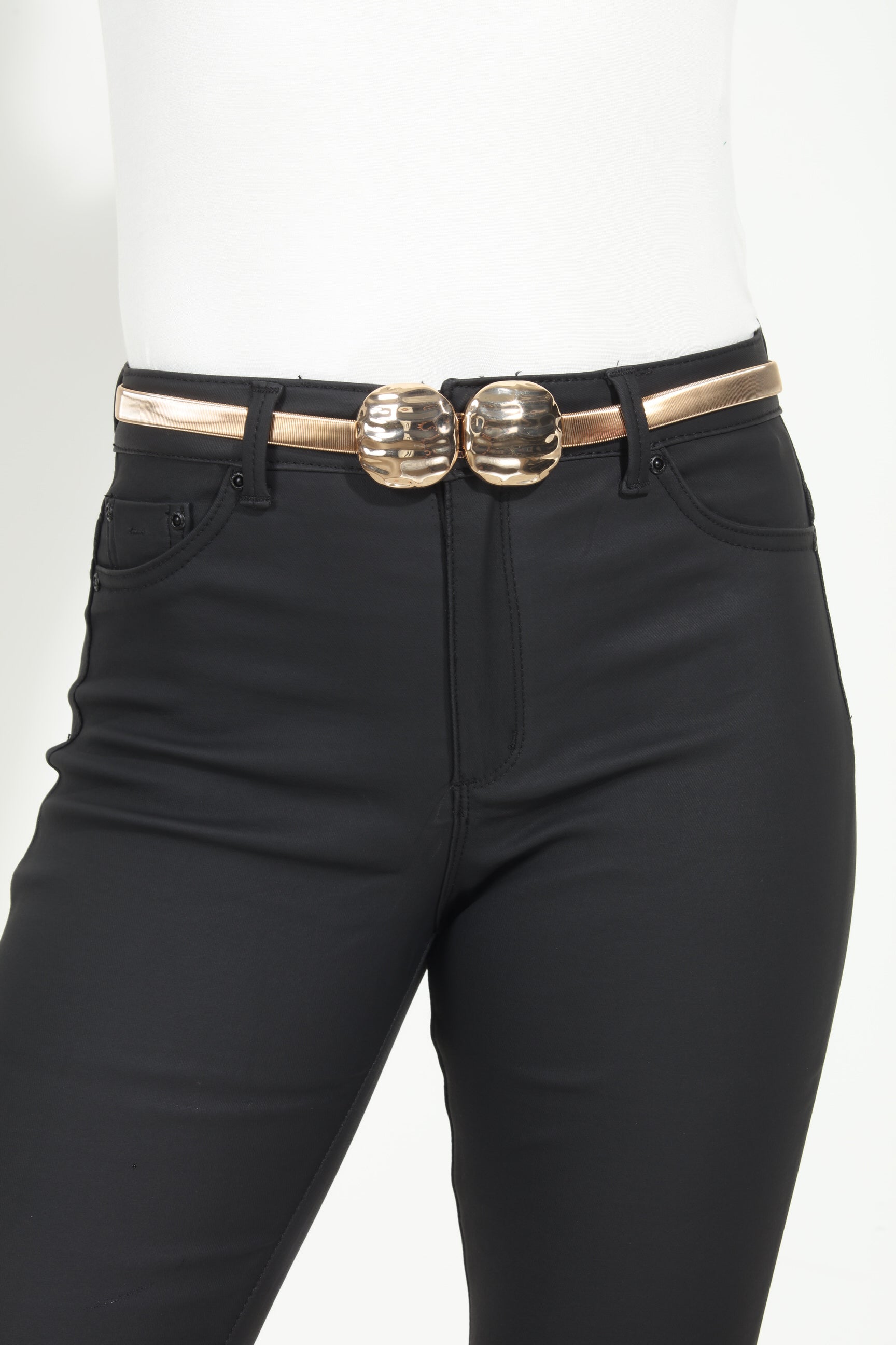 Gold Stretch Pendant Belt