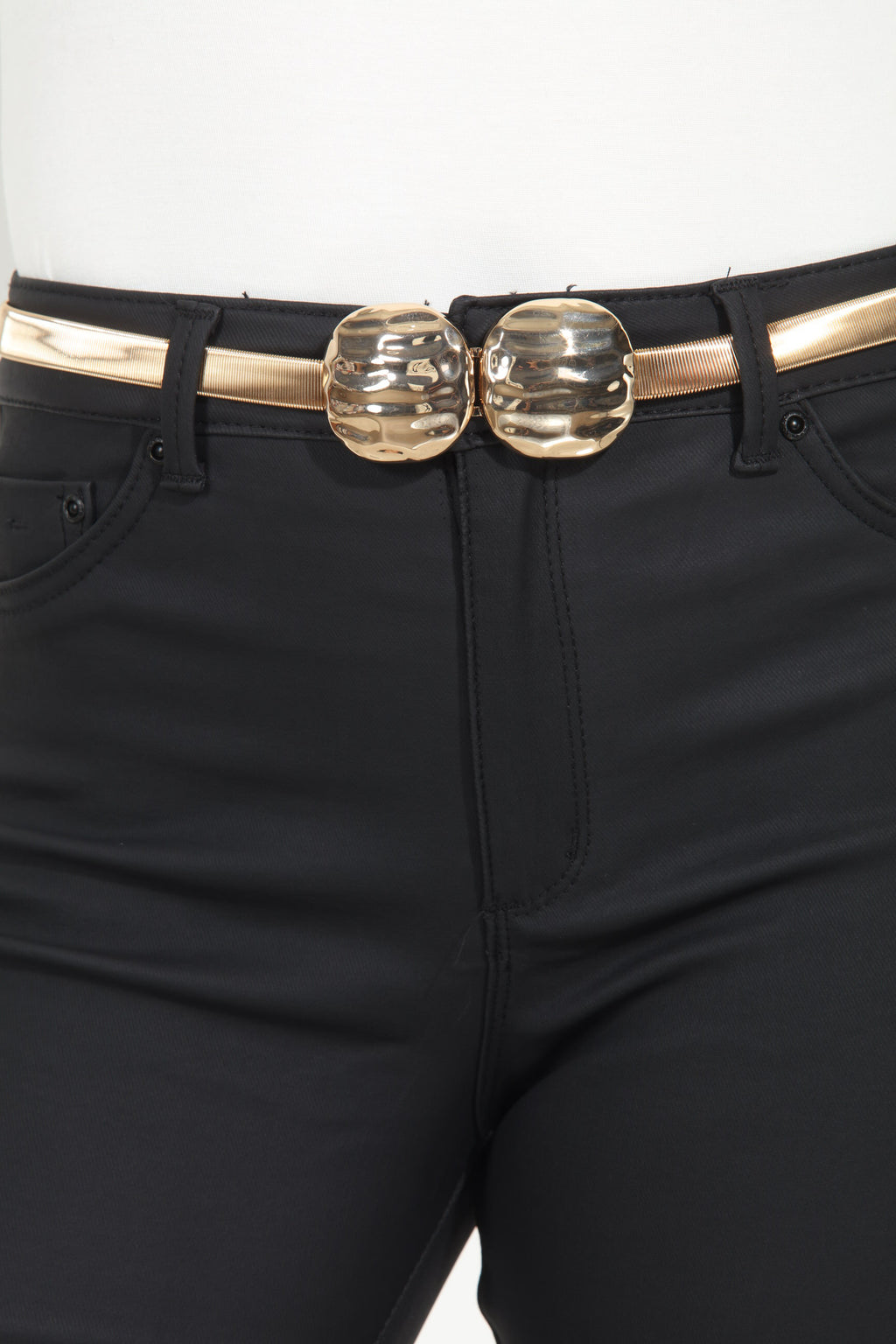 Gold Stretch Pendant Belt